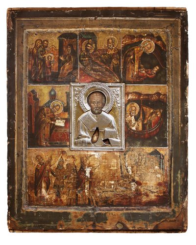 Velikoretskaya Icon of St. Nicholas, Russia by Unknown
